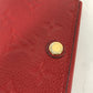 LOUIS VUITTON M58457 Monogram Empreinte Envelope Carte de Visite Bifold Business Card Case, Pass Case, Card Case, Monogram Empreinte Leather, Women's, Cerise, Red
