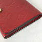 LOUIS VUITTON M58457 Monogram Empreinte Envelope Carte de Visite Bifold Business Card Case, Pass Case, Card Case, Monogram Empreinte Leather, Women's, Cerise, Red