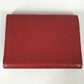 LOUIS VUITTON M58457 Monogram Empreinte Envelope Carte de Visite Bifold Business Card Case, Pass Case, Card Case, Monogram Empreinte Leather, Women's, Cerise, Red
