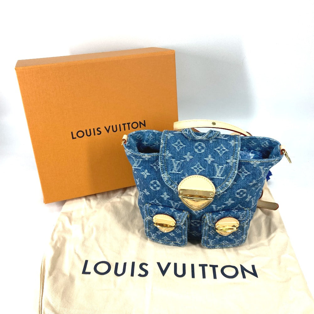 LOUIS VUITTON M46836 New LV Remix Venice Backpack Monogram Denim Women's Blue Denim