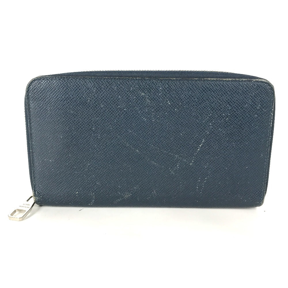 LOUIS VUITTON M30515 Taiga Zippy Organizer Travel Case with Zip-Around Long Wallet in Taiga Leather, Men's, Ocean Blue