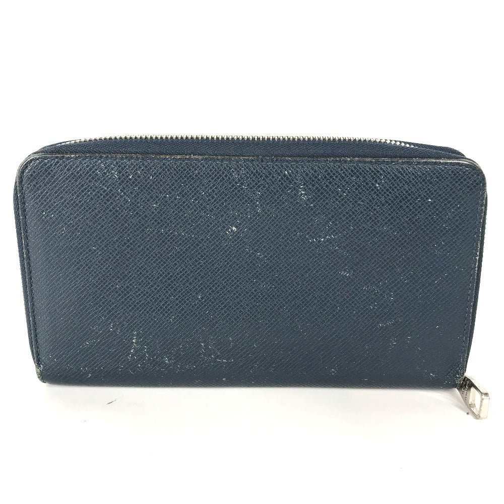 LOUIS VUITTON M30515 Taiga Zippy Organizer Travel Case with Zip-Around Long Wallet in Taiga Leather, Men's, Ocean Blue