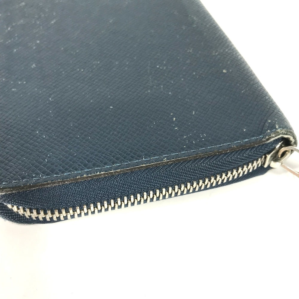 LOUIS VUITTON M30515 Taiga Zippy Organizer Travel Case with Zip-Around Long Wallet in Taiga Leather, Men's, Ocean Blue