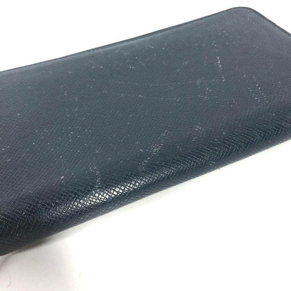 LOUIS VUITTON M30515 Taiga Zippy Organizer Travel Case with Zip-Around Long Wallet in Taiga Leather, Men's, Ocean Blue