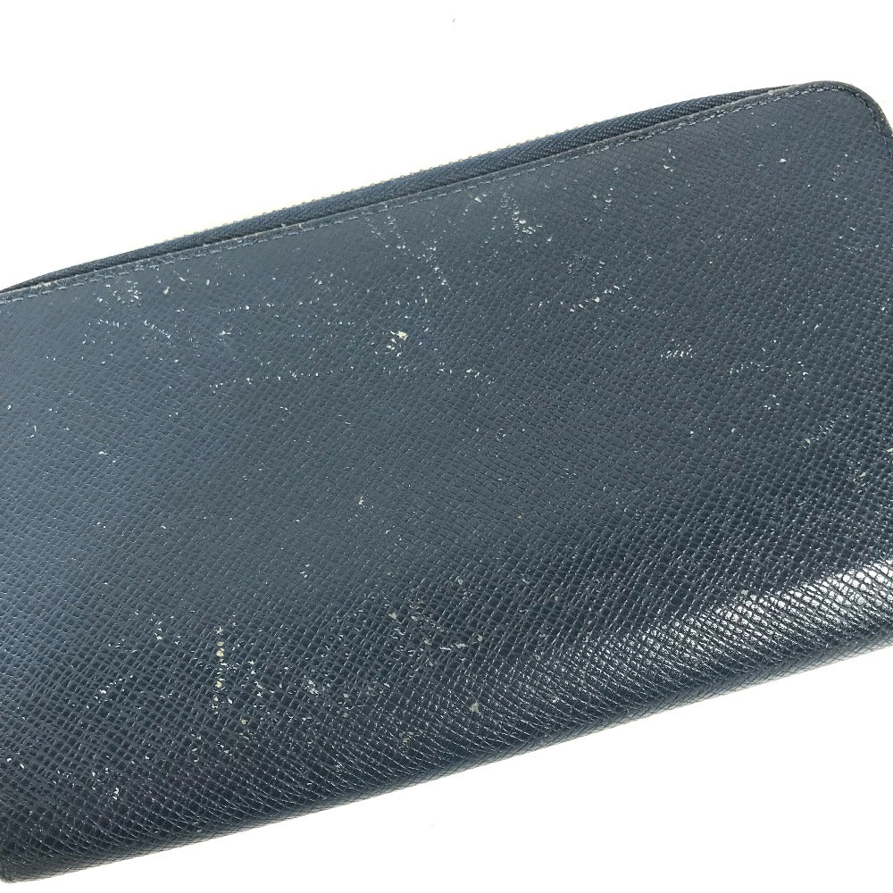 LOUIS VUITTON M30515 Taiga Zippy Organizer Travel Case with Zip-Around Long Wallet in Taiga Leather, Men's, Ocean Blue