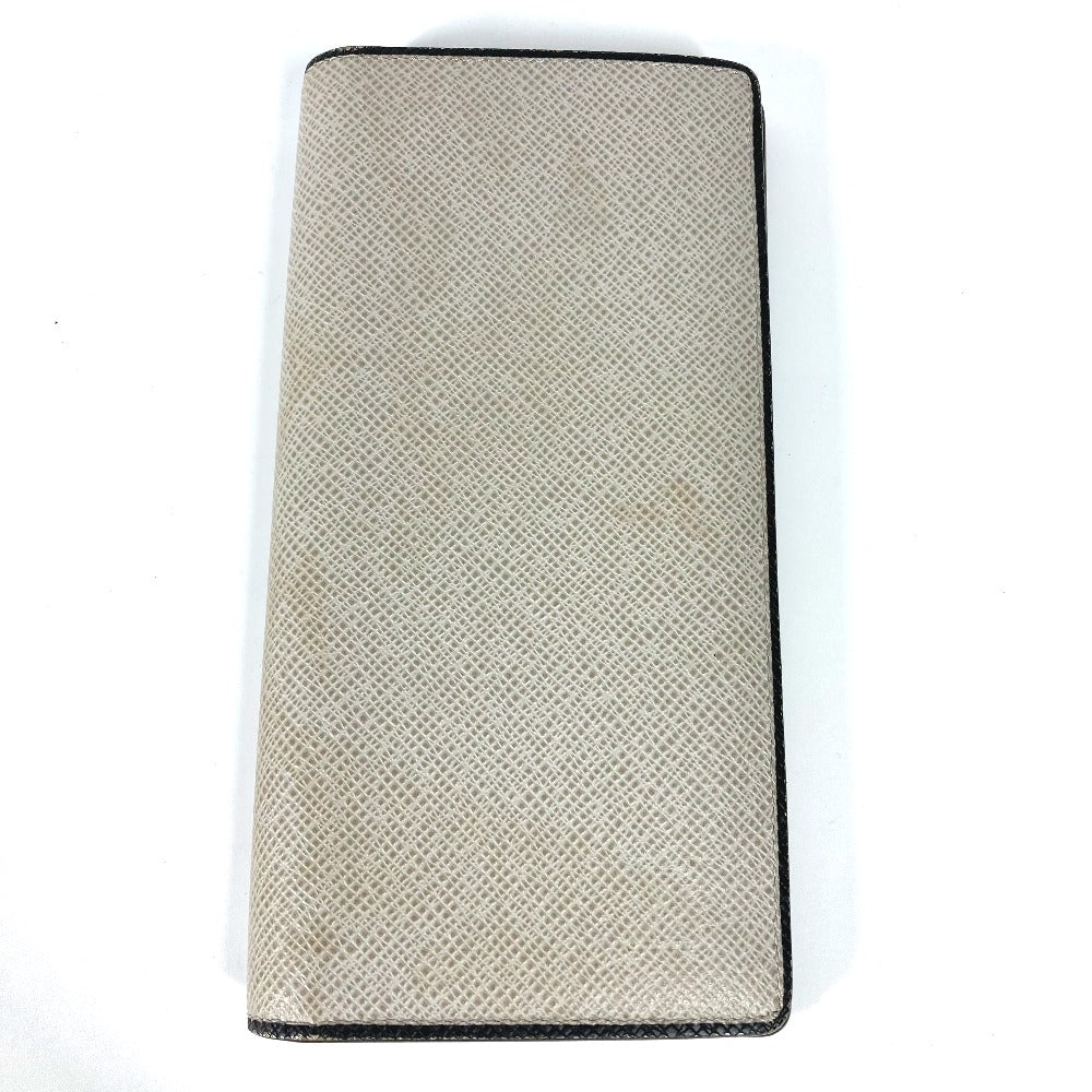 LOUIS VUITTON M30557 Taiga Portefeuille Brazza Long Wallet in Taiga Leather, Men's, Stone Beige