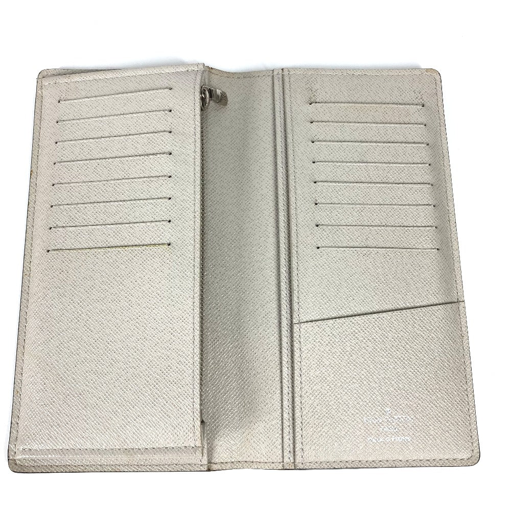 LOUIS VUITTON M30557 Taiga Portefeuille Brazza Long Wallet in Taiga Leather, Men's, Stone Beige
