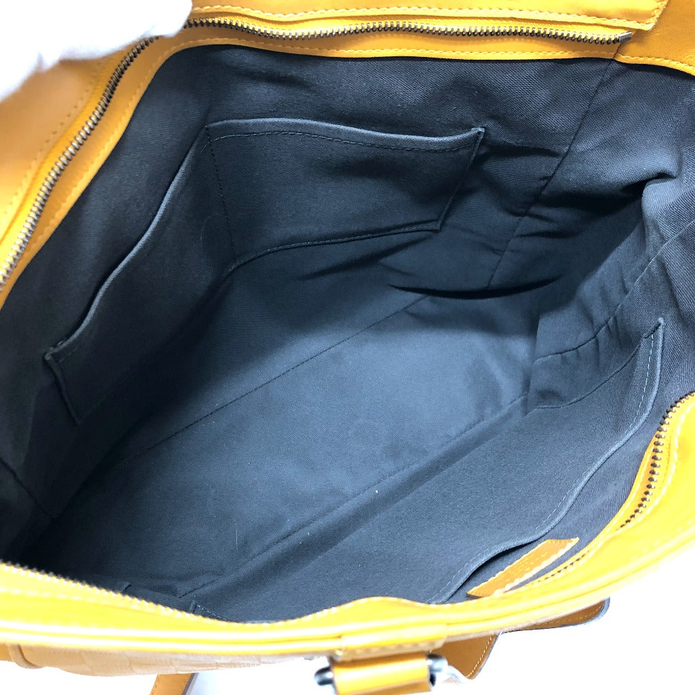 LOUIS VUITTON N41228 Damier Infini Tadao 2-Way Tote Bag in Damier Infini Leather, Men's Solar Yellow