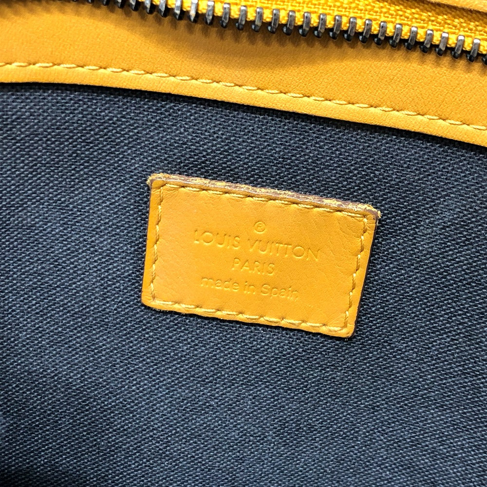LOUIS VUITTON N41228 Damier Infini Tadao 2-Way Tote Bag in Damier Infini Leather, Men's Solar Yellow