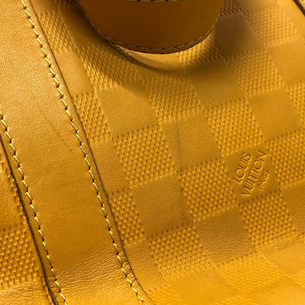 LOUIS VUITTON N41228 Damier Infini Tadao 2-Way Tote Bag in Damier Infini Leather, Men's Solar Yellow