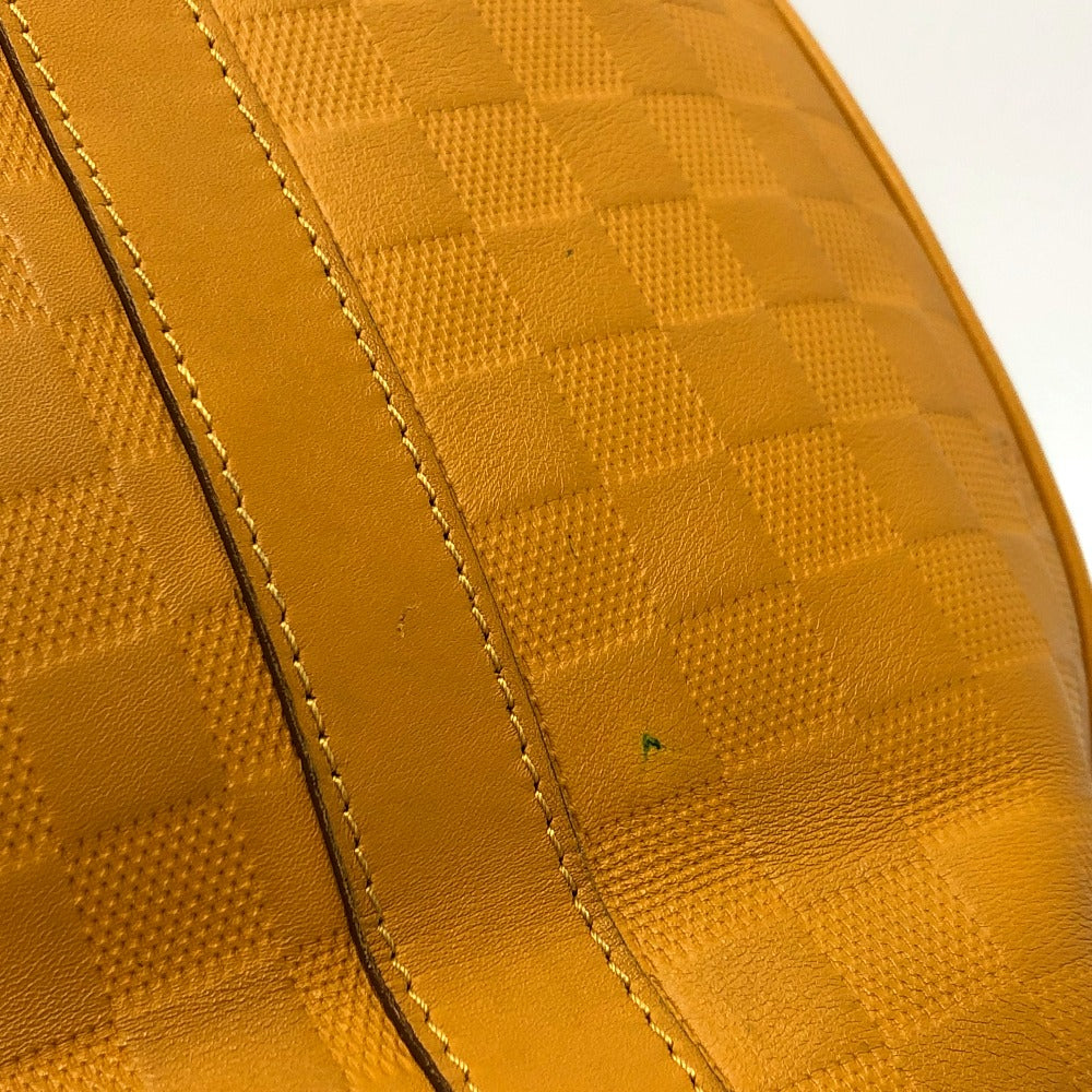 LOUIS VUITTON N41228 Damier Infini Tadao 2-Way Tote Bag in Damier Infini Leather, Men's Solar Yellow