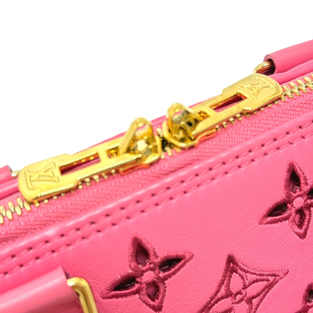 LOUIS VUITTON M22878 LV ブロデリー アングレーズ アルマBB 2WAY カバン ハンドバッグ レザー レディース ピンク