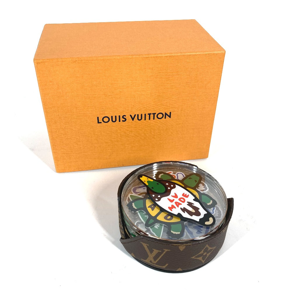 LOUIS VUITTON GI0514 LV スクエアード コレクション コースターセット NIGOコラボ 6個セット インテリア 食器 雑貨 モノグラムキャンバス/ハラコ メンズ - brandshop-reference