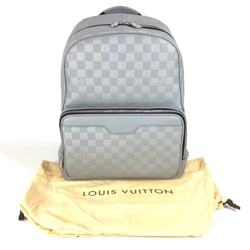 Louis Vuitton N40096 Damier Infini Backpack Bag Rucksack Damier Infini Leather Lelaki Gri Silver