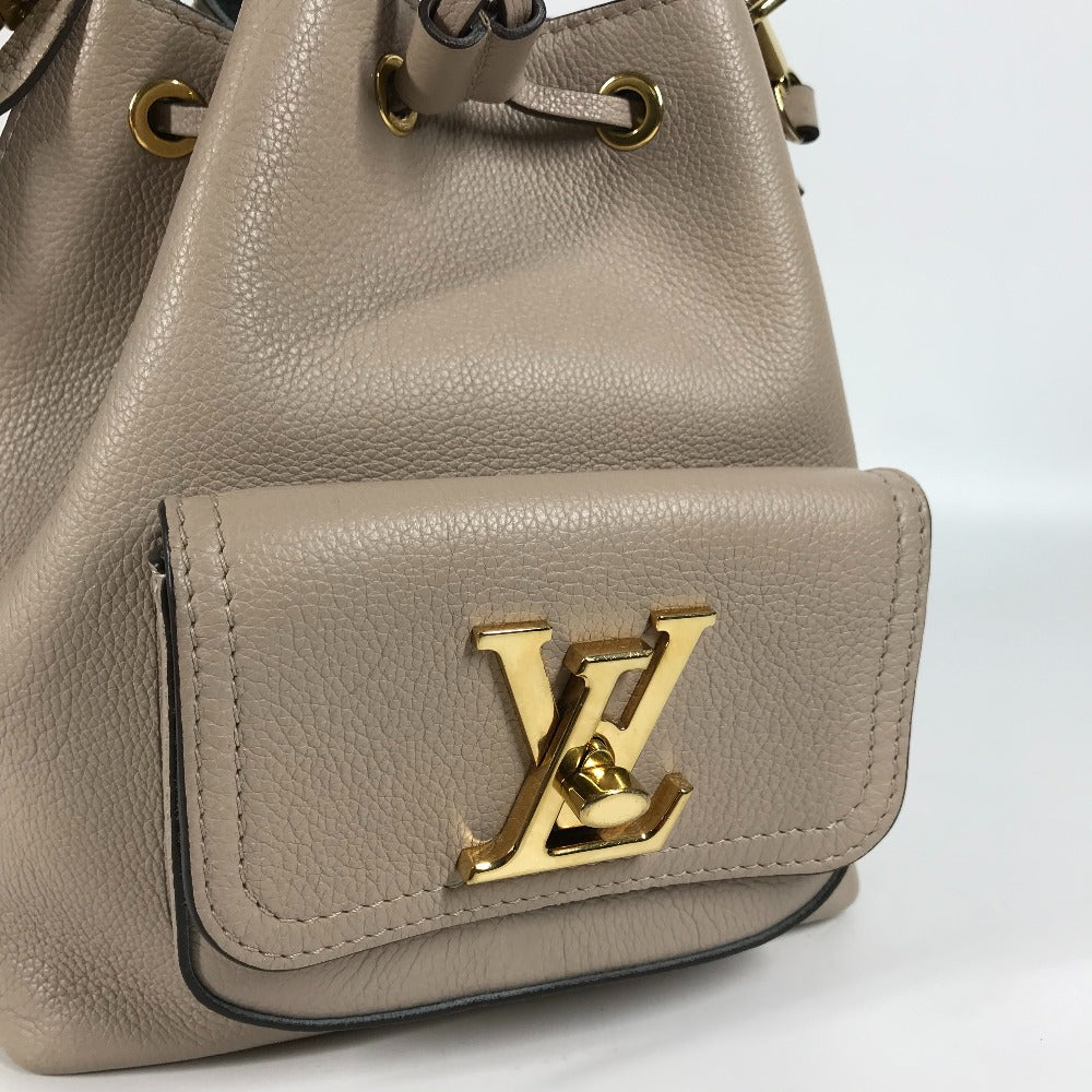 LOUIS VUITTON M57688 ハンドバッグ ロックミー バケットNV 2WAYバッグ 巾着 斜め掛け ショルダーバッグ レザー レディース サンドベージュ ベージュ