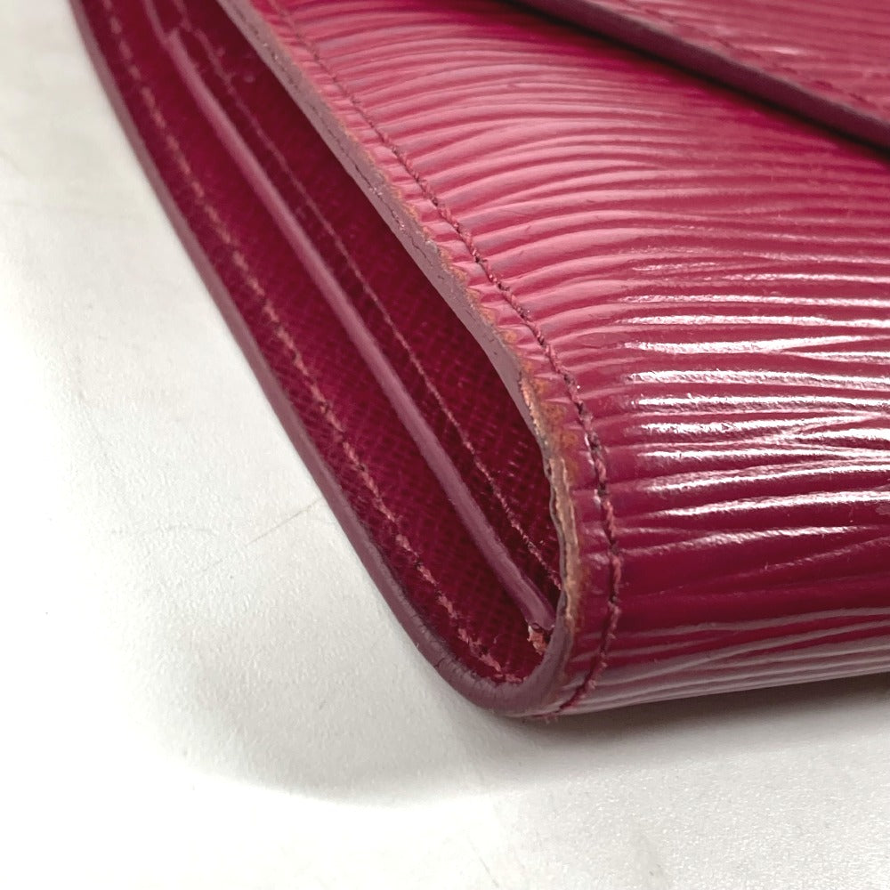 LOUIS VUITTON M62171 エピ ポルトフォイユ・ヴィクトリーヌ コンパクトウォレット 3つ折り財布 エピレザー レディース フューシャ パープル