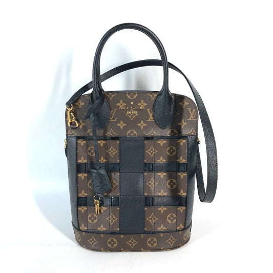 LOUIS VUITTON M44111 Monogram Tressage Tote Bag Shoulder Bag Shoulder Tote 2WAY Tote Bag Monogram Canvas Women's Brown