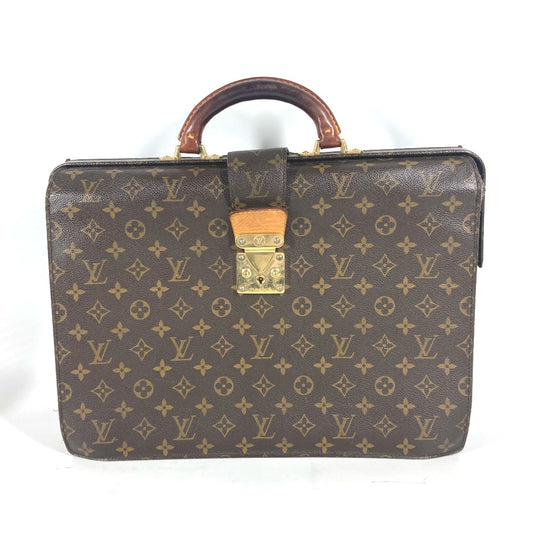 LOUIS VUITTON M53305 Monogram Serviet Fermoir Document Bag Briefcase Business Bag Monogram Canvas Men's Brown