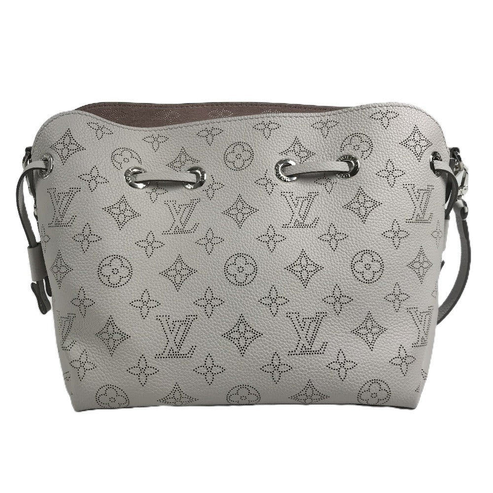 LOUIS VUITTON M57536 Monogram Mahina Bella 2-Way Bag Shoulder Bag Chain Bag Drawstring Handbag Monogram Mahina Leather Women's Brume Grey