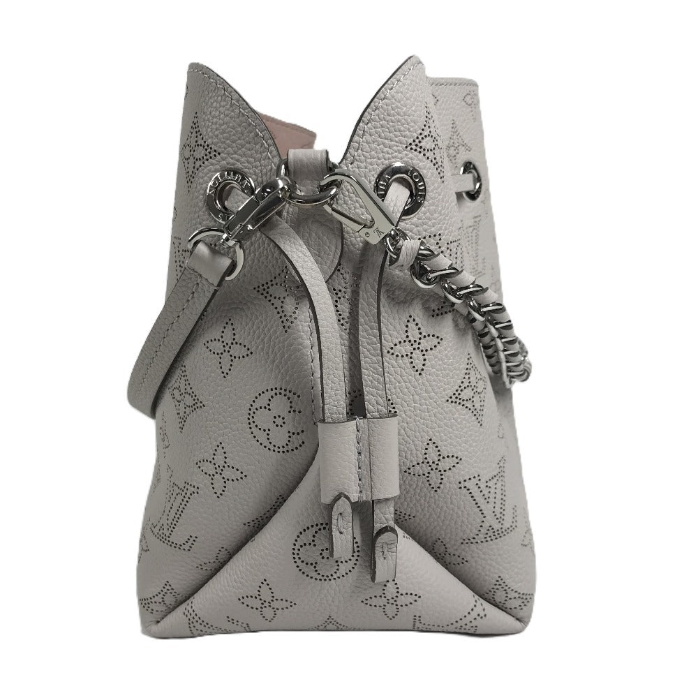 LOUIS VUITTON M57536 Monogram Mahina Bella 2-Way Bag Shoulder Bag Chain Bag Drawstring Handbag Monogram Mahina Leather Women's Brume Grey