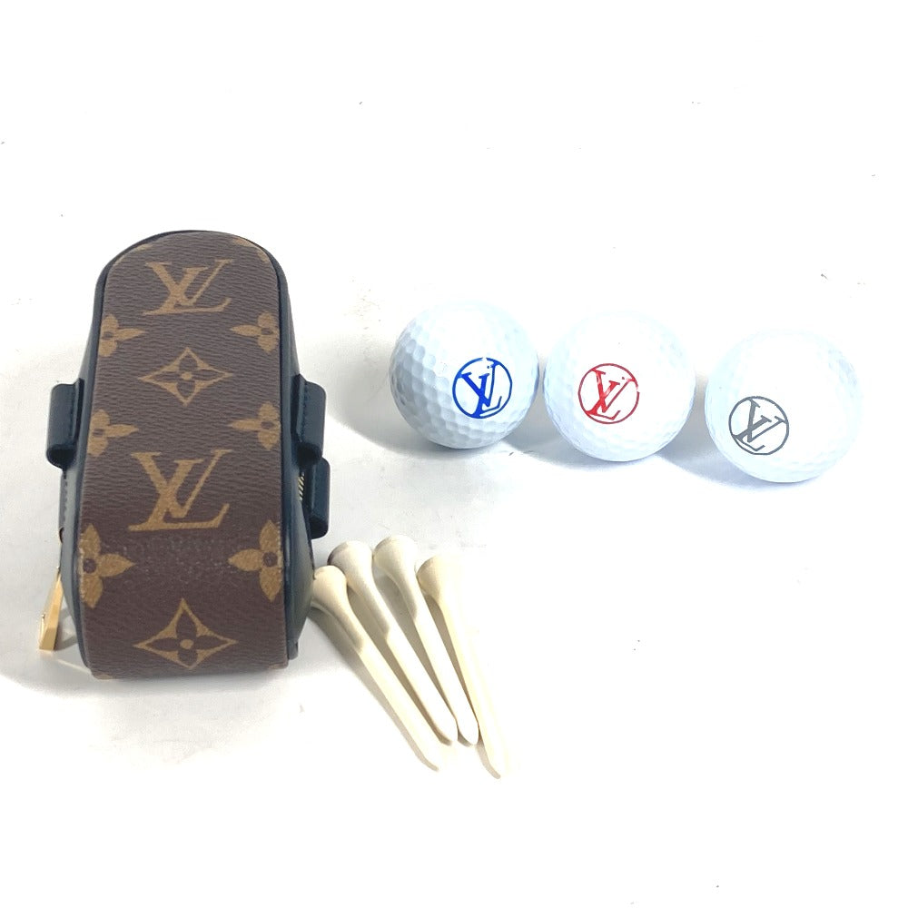 LOUIS VUITTON GI0826 モノグラム ゴルフセット・アンドルーズ ゴルフボール×3 ティー×4 ケース ボール モノグラムキャンバス ユニセックス