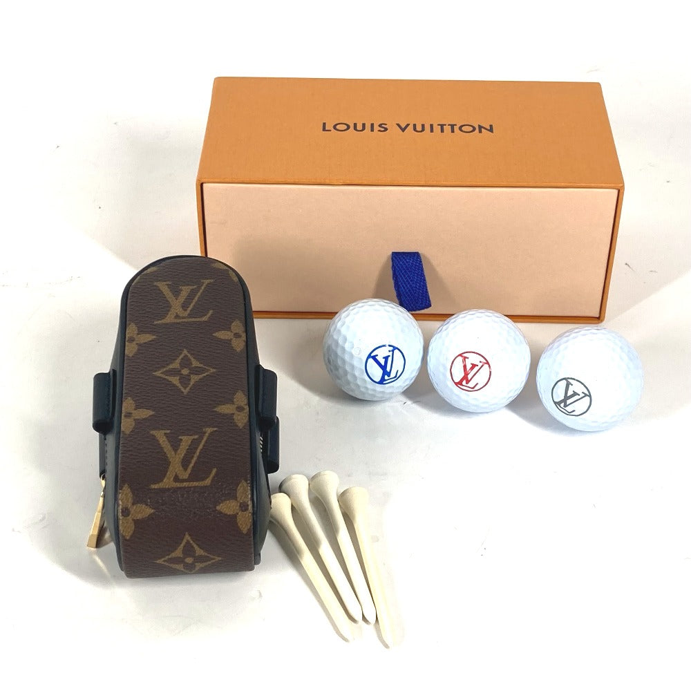 LOUIS VUITTON GI0826 モノグラム ゴルフセット・アンドルーズ ゴルフボール×3 ティー×4 ケース ボール モノグラムキャンバス ユニセックス