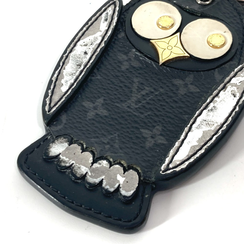 LOUIS VUITTON M69482 モノグラムエクリプス ポルト クレ・オウル バッグチャーム　フクロウ キーホルダー モノグラムエクリプスキャンバス ユニセックス ブラック - brandshop-reference