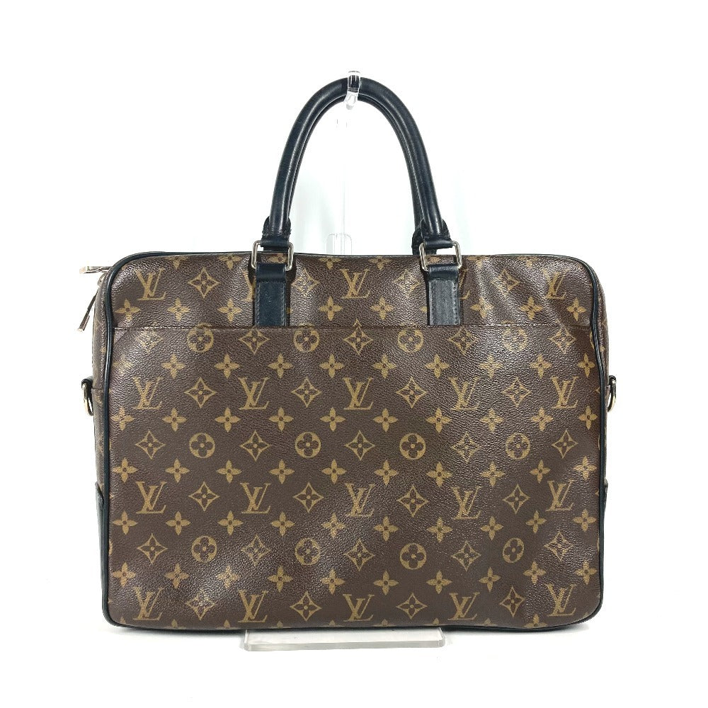 LOUIS VUITTON M56719 モノグラムマカサー ソフト ブリーフケース 2WAYバッグ ショルダーバッグ カバン 書類バッグ ビジネスバッグ モノグラムマカサーキャンバス メンズ ブラウン - brandshop-reference