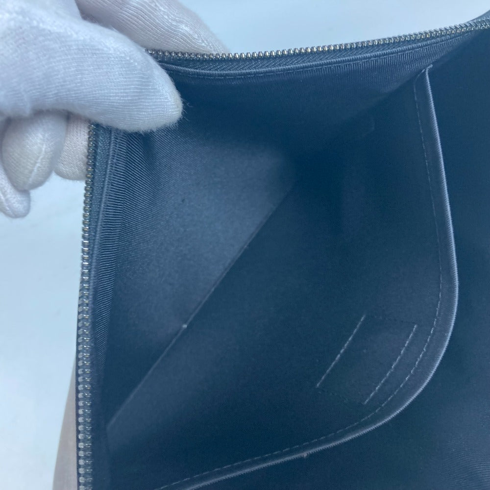 LOUIS VUITTON M63268 ダークアンフィニティ ポシェット コスモス ポーチ カバン クラッチバッグ レザー ユニセックス ブラック
