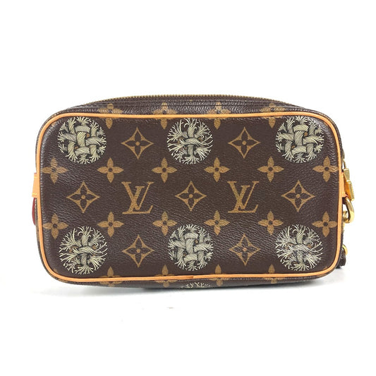 LOUIS VUITTON M61323 モノグラム　クリストファー ネメス ポシェット ヴォルガ ストラップ付 カバン クラッチバッグ ポーチ セカンドバッグ モノグラムキャンバス メンズ ブラウン