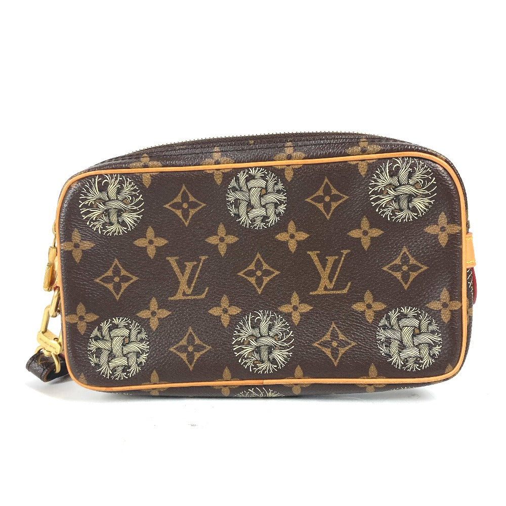 LOUIS VUITTON M61323 モノグラム　クリストファー ネメス ポシェット ヴォルガ ストラップ付 カバン クラッチバッグ ポーチ セカンドバッグ モノグラムキャンバス メンズ ブラウン