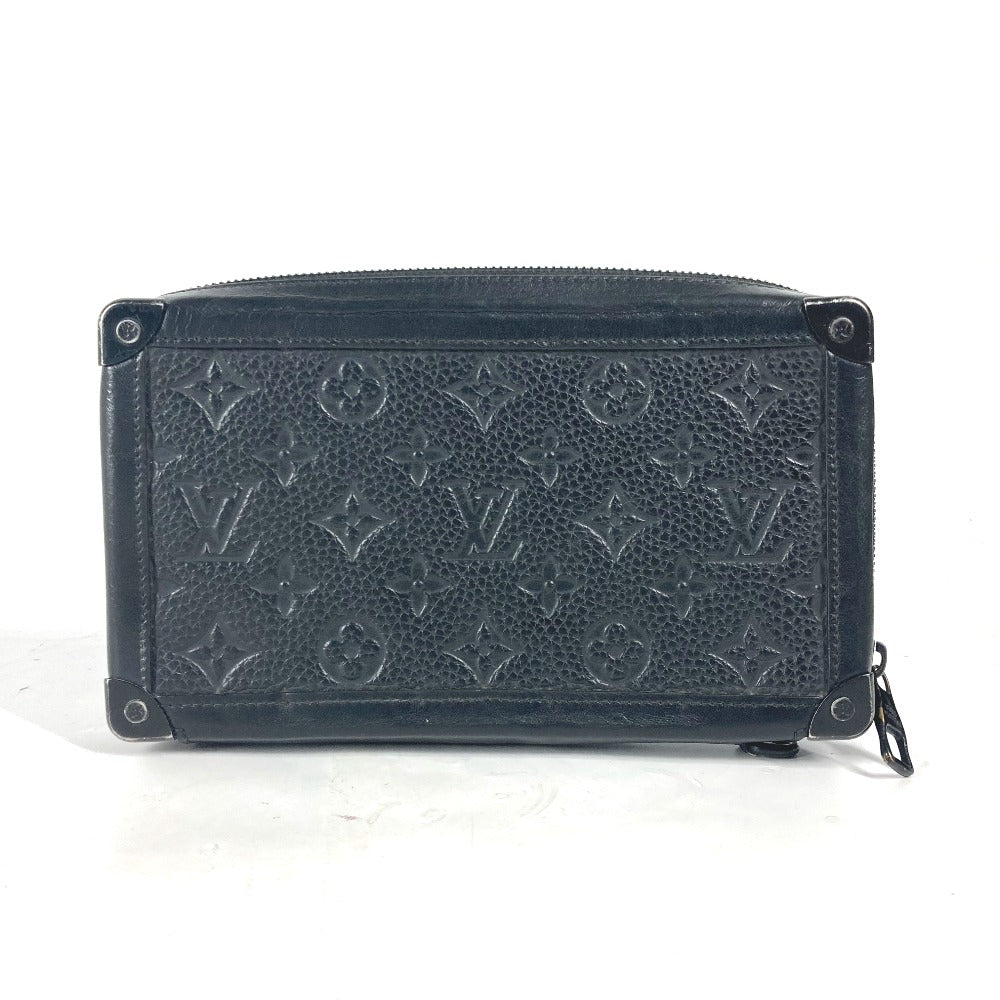 LOUIS VUITTON M68986 モノグラム ソフトトランク クラッチ カバン 長財布 ポーチ クラッチバッグ トリヨンレザー ユニセックス ブラック