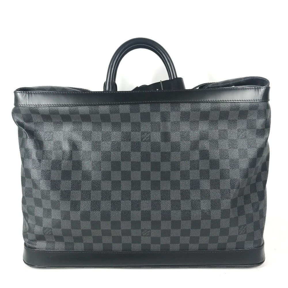 Louis Vuitton N41161 Damier Graphite Grimo Travel Bag Travel Bag Handbag Bag Boston Bag Damier Graphite Canvas Lelaki Hitam