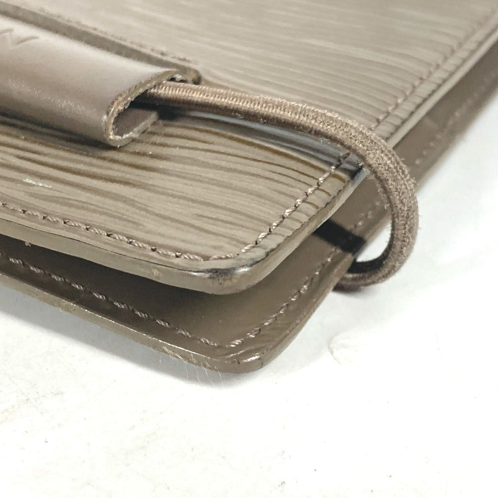 LOUIS VUITTON R2018C エピ アジェンダ オリゾンタル エラスティック システム手帳 ステーショナリー 2つ折り  手帳カバー エピレザー ユニセックス グレージュ - brandshop-reference