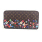 LOUIS VUITTON M14162 LV × TM Monogram Japan Limited Takashi Murakami Zippy Wallet Long Wallet Round Zipper Long Wallet Monogram Canvas Unisex Brown