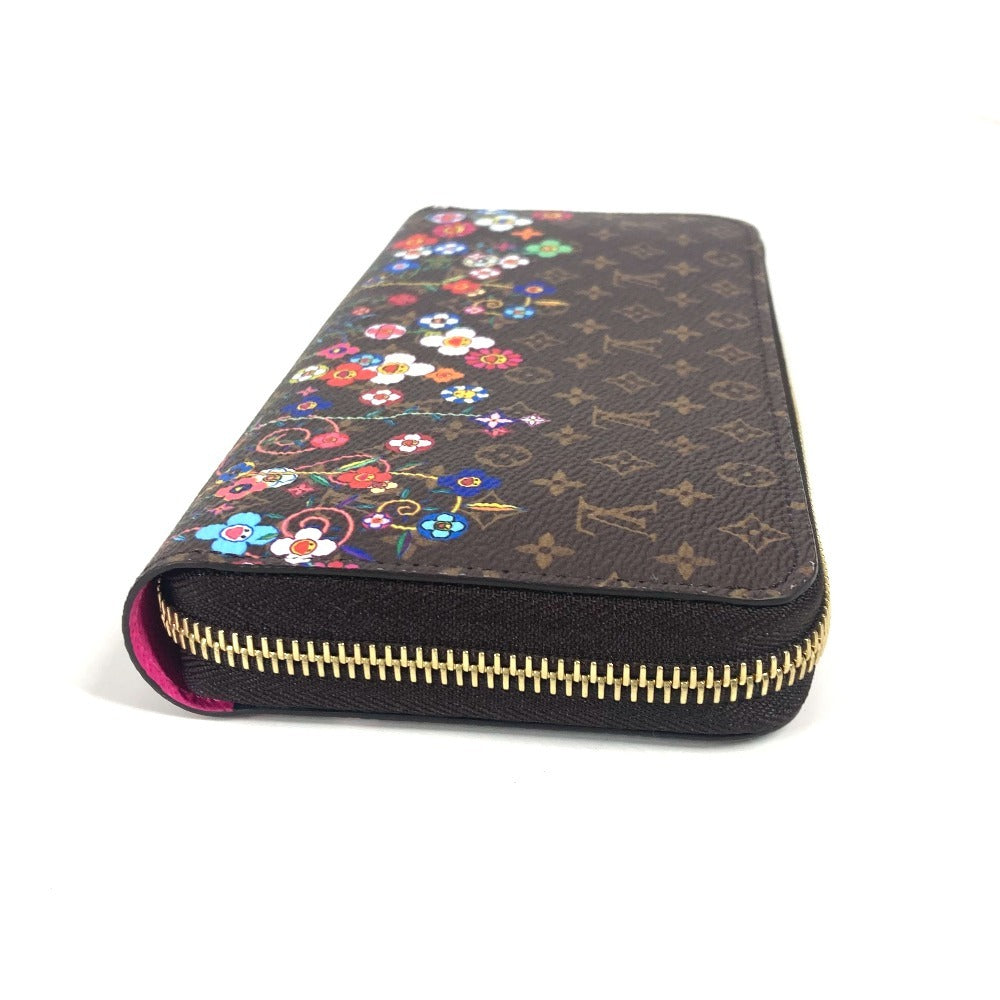 LOUIS VUITTON M14162 LV × TM Monogram Japan Limited Takashi Murakami Zippy Wallet Long Wallet Round Zipper Long Wallet Monogram Canvas Unisex Brown