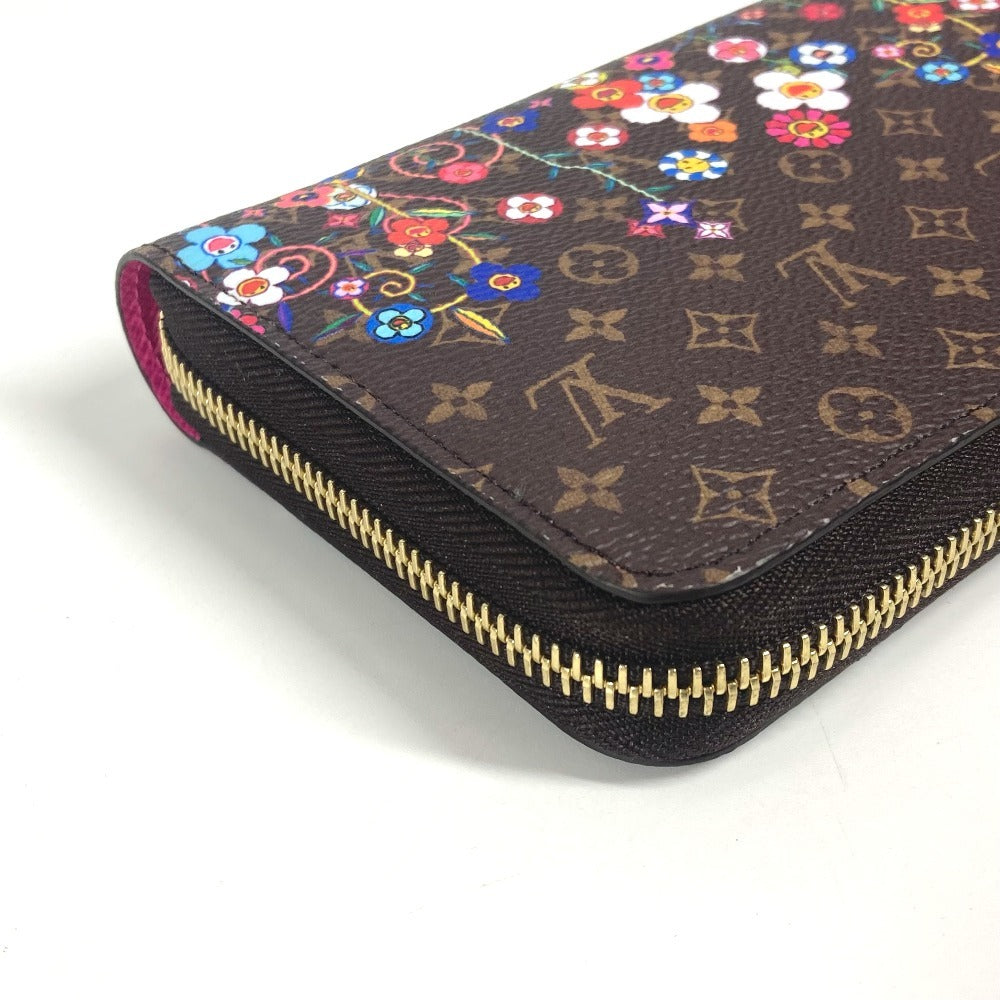 LOUIS VUITTON M14162 LV × TM Monogram Japan Limited Takashi Murakami Zippy Wallet Long Wallet Round Zipper Long Wallet Monogram Canvas Unisex Brown