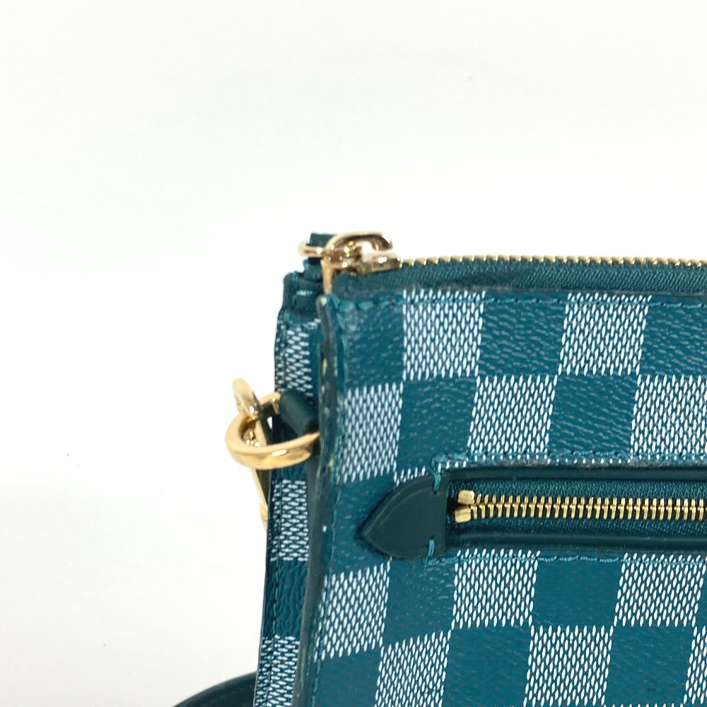 LOUIS VUITTON N41310 ダミエカラー モジュール 2WAYバッグ クラッチバッグ カバン セカンドバッグ ショルダーバッグ PVC/レザー ユニセックス シアン グリーン - brandshop-reference