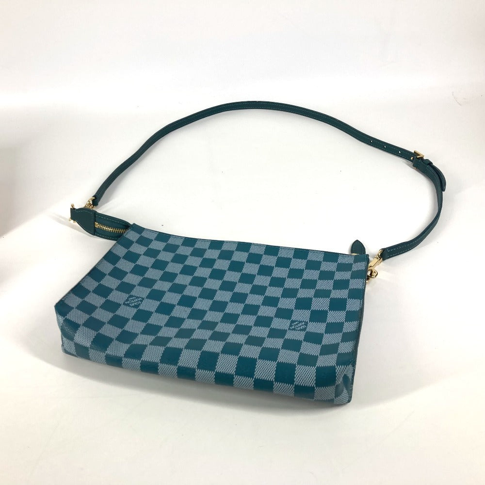 LOUIS VUITTON N41310 ダミエカラー モジュール 2WAYバッグ クラッチバッグ カバン セカンドバッグ ショルダーバッグ PVC/レザー ユニセックス シアン グリーン - brandshop-reference