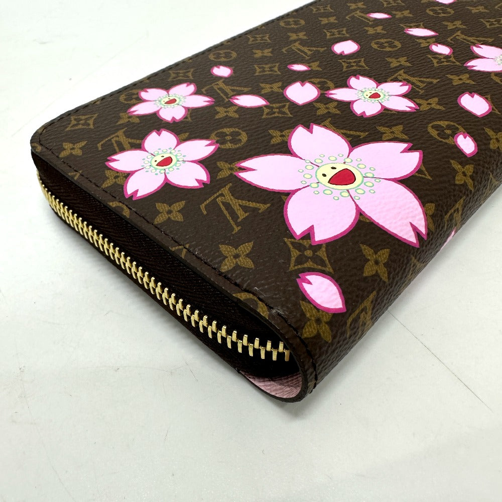 LOUIS VUITTON M13433 Murakami Takashi LV x TM Zippy Wallet Cherry Blossom Long Wallet MonogramCanvas Brown/Metal fittingsGold Used