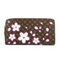 LOUIS VUITTON M13433 村上隆 モノグラム LV × TM ジッピー・ウォレット チェリーブロッサム  桜 ラウンドファスナー 長財布 モノグラムキャンバス レディース ブラウン - brandshop-reference