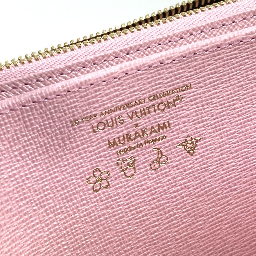 LOUIS VUITTON M13433 村上隆 モノグラム LV × TM ジッピー・ウォレット チェリーブロッサム  桜 ラウンドファスナー 長財布 モノグラムキャンバス レディース ブラウン - brandshop-reference