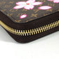 LOUIS VUITTON M13433 村上隆 モノグラム LV × TM ジッピー・ウォレット チェリーブロッサム  桜 ラウンドファスナー 長財布 モノグラムキャンバス レディース ブラウン - brandshop-reference