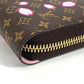 LOUIS VUITTON M13433 村上隆 モノグラム LV × TM ジッピー・ウォレット チェリーブロッサム  桜 ラウンドファスナー 長財布 モノグラムキャンバス レディース ブラウン - brandshop-reference