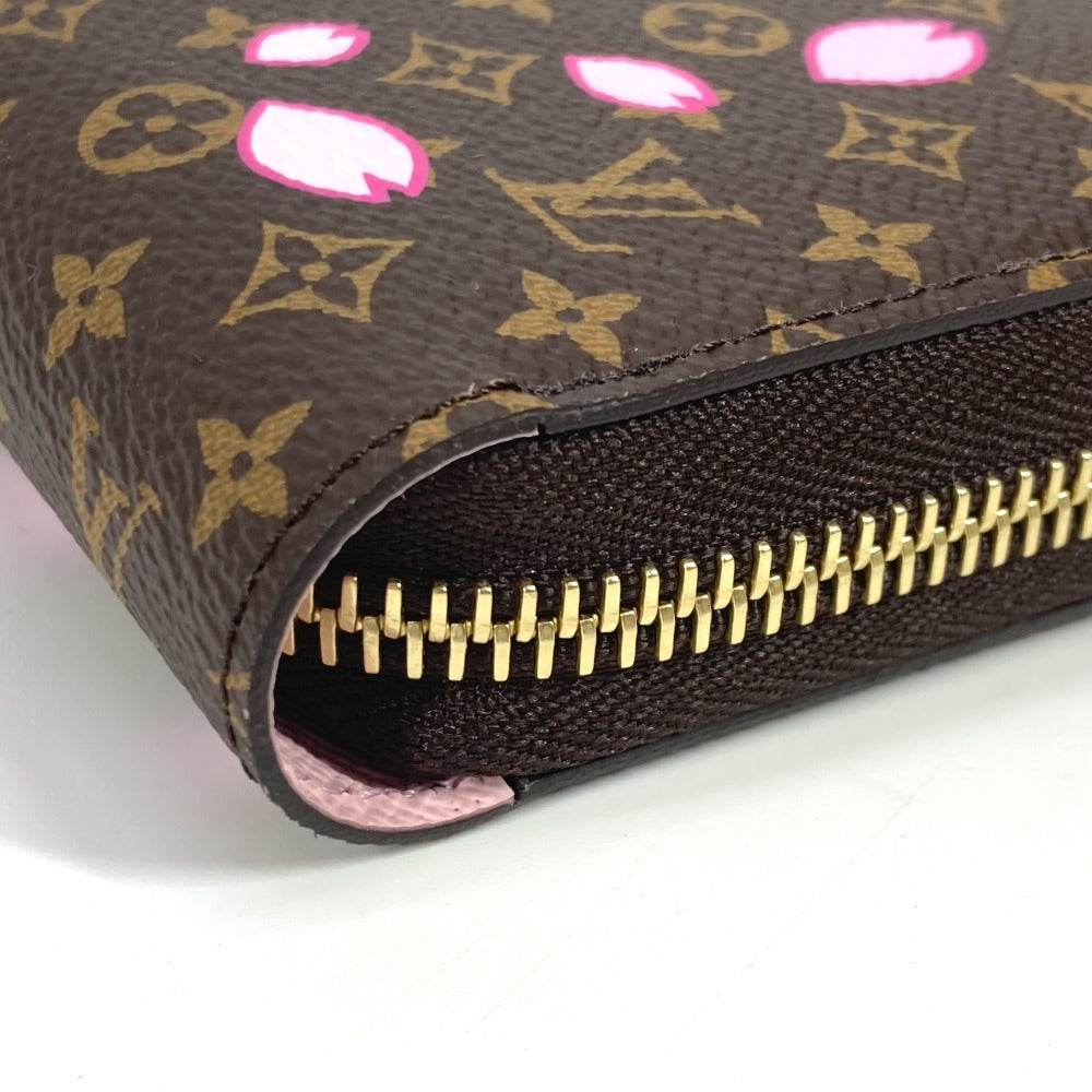 LOUIS VUITTON M13433 村上隆 モノグラム LV × TM ジッピー・ウォレット チェリーブロッサム  桜 ラウンドファスナー 長財布 モノグラムキャンバス レディース ブラウン - brandshop-reference