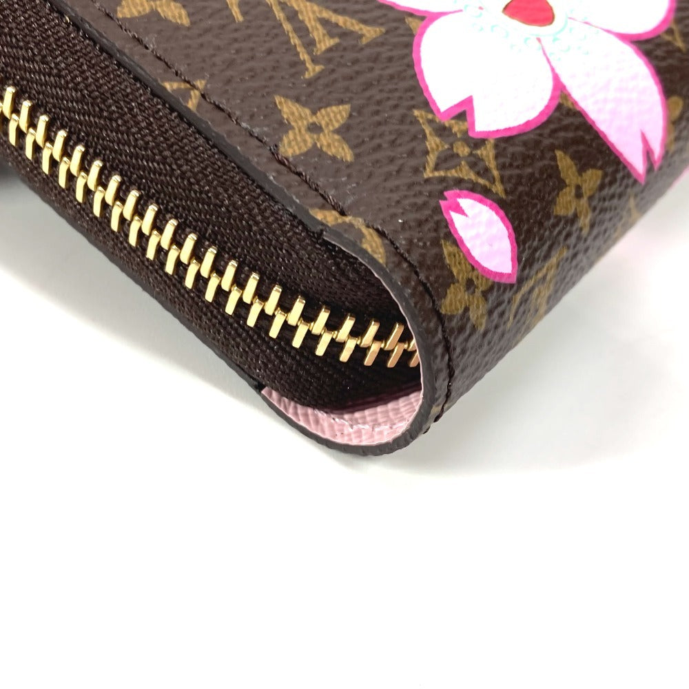 LOUIS VUITTON M13433 村上隆 モノグラム LV × TM ジッピー・ウォレット チェリーブロッサム 桜 ラウンドファスナー 長財布 モノグラムキャンバス レディース ブラウン - brandshop-reference
