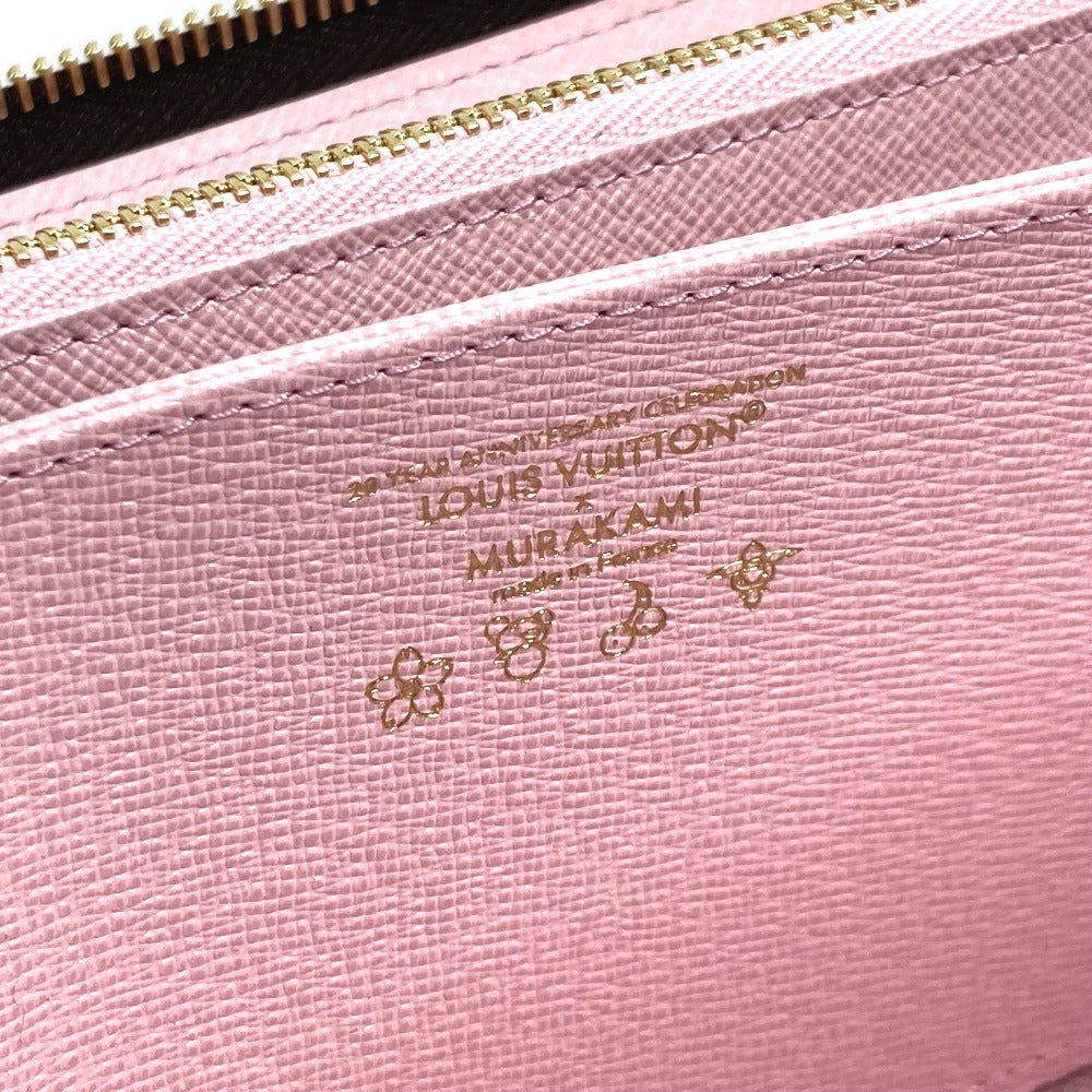 LOUIS VUITTON M13433 村上隆 モノグラム LV × TM ジッピー・ウォレット チェリーブロッサム 桜 ラウンドファスナー 長財布 モノグラムキャンバス レディース ブラウン - brandshop-reference