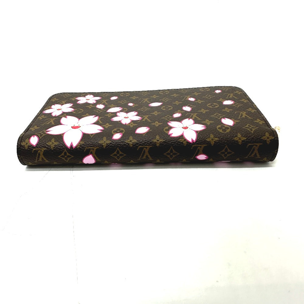 LOUIS VUITTON M13433 村上隆 モノグラム LV × TM ジッピー・ウォレット チェリーブロッサム 長財布 モノグラムキャンバス レディース ブラウン - brandshop-reference