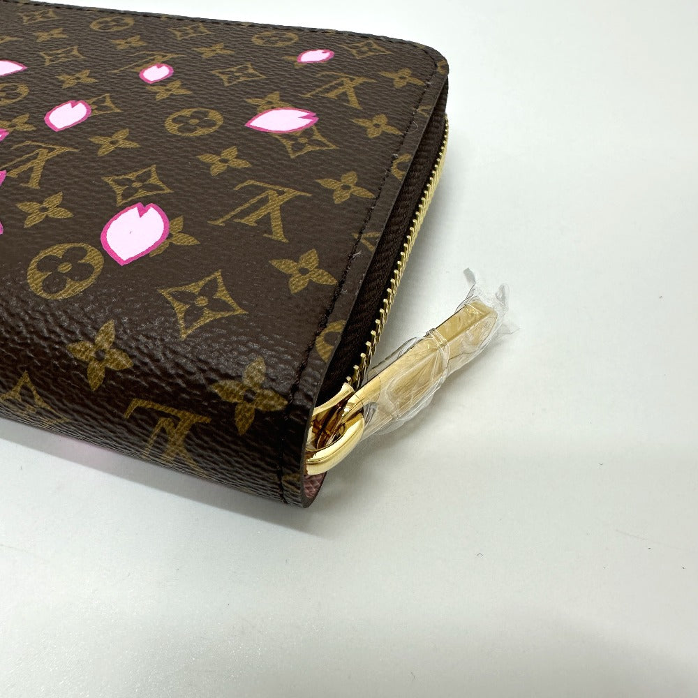 LOUIS VUITTON M13433 村上隆 モノグラム LV × TM ジッピー・ウォレット チェリーブロッサム 長財布 モノグラムキャンバス レディース ブラウン - brandshop-reference