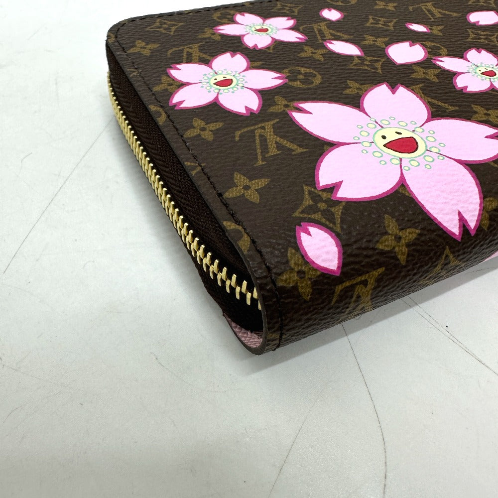 LOUIS VUITTON M13433 村上隆 モノグラム LV × TM ジッピー・ウォレット チェリーブロッサム 長財布 モノグラムキャンバス レディース ブラウン - brandshop-reference